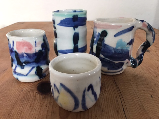 'Four Cups : Three With No Handles